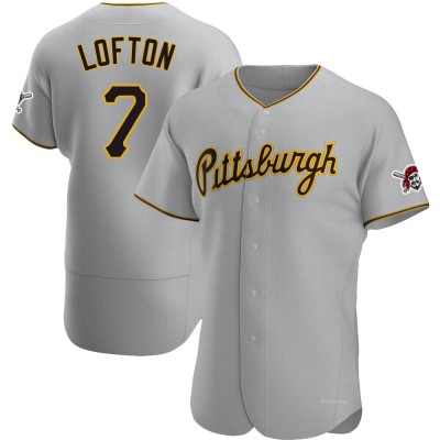 Men's Kenny Lofton Pittsburgh Pirates Authentic Gray Road Jersey