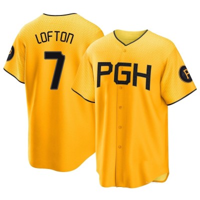 Men's Kenny Lofton Pittsburgh Pirates Replica Gold 2023 City Connect Jersey