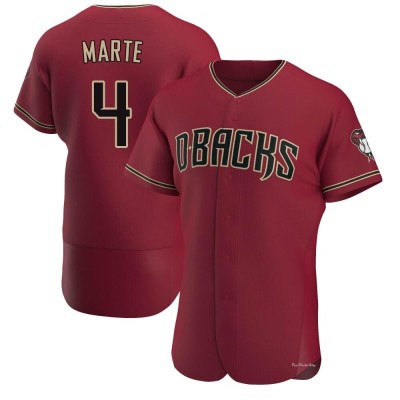 Men's Ketel Marte Arizona Diamondbacks Authentic Crimson Alternate Jersey