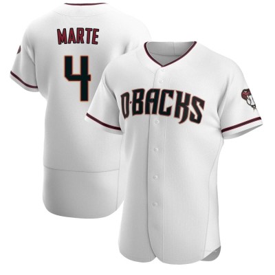 Men's Ketel Marte Arizona Diamondbacks Authentic White/Crimson Home Jersey