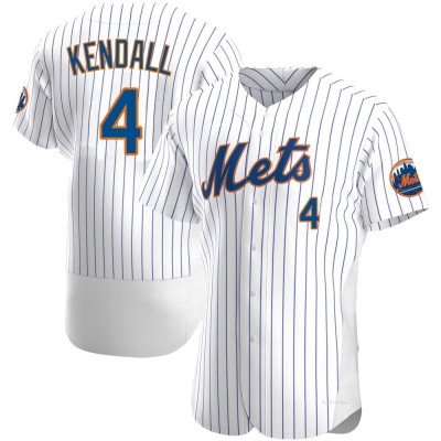 Men's Kevin Kendall New York Mets Authentic White Home Jersey