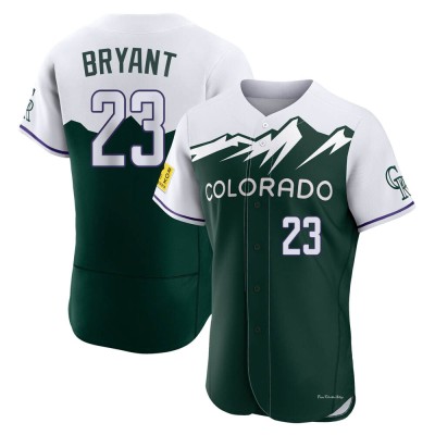 Men's Kris Bryant Colorado Rockies Authentic Green 2022 City Connect Jersey