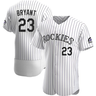 Men's Kris Bryant Colorado Rockies Authentic White Home Jersey