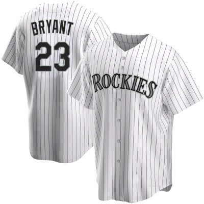 Men's Kris Bryant Colorado Rockies Replica White Home Jersey