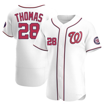 Men's Lane Thomas Washington Nationals Authentic White Home Jersey