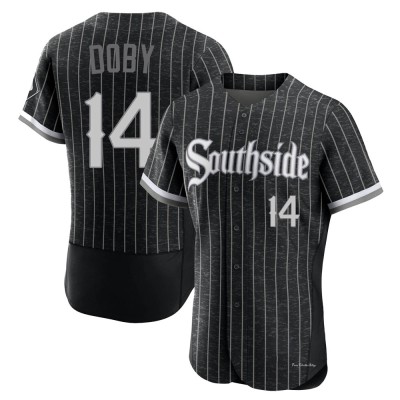 Men's Larry Doby Chicago White Sox Authentic Black 2021 City Connect Jersey