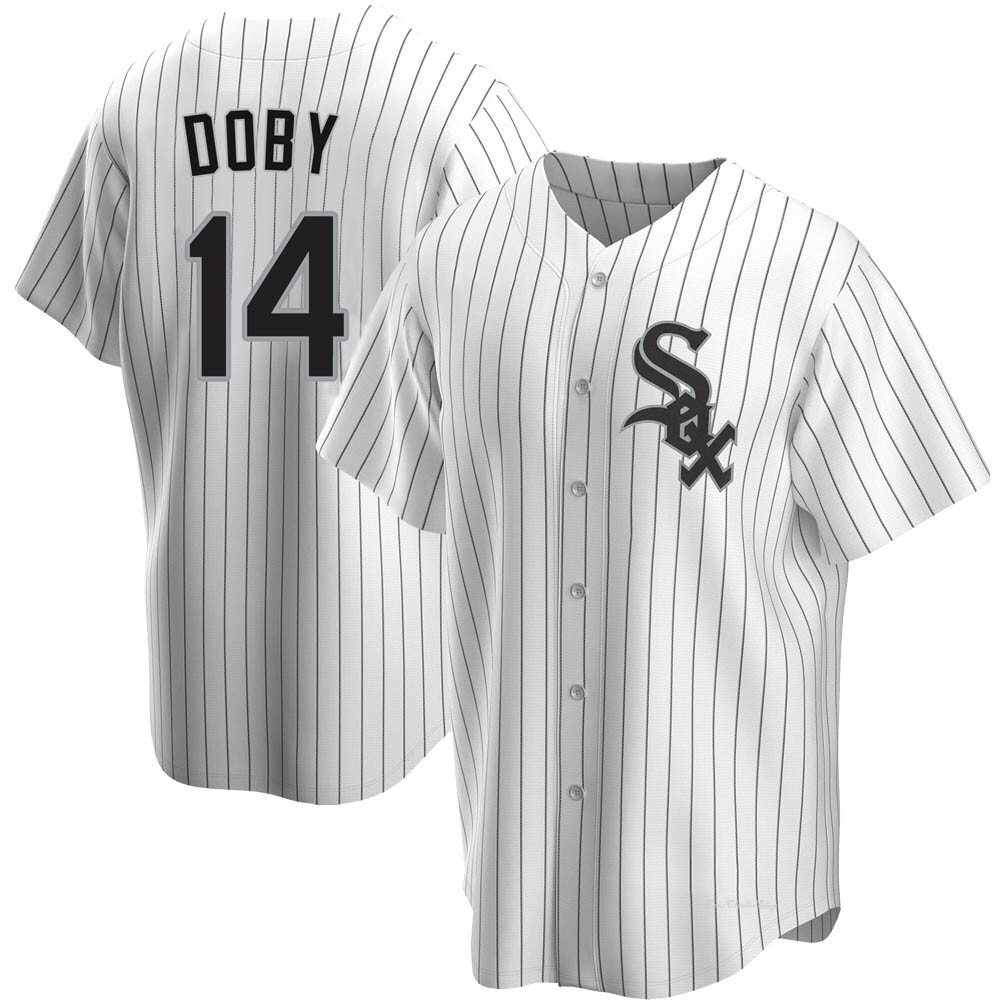 Men's Larry Doby Chicago White Sox Replica White Home Jersey