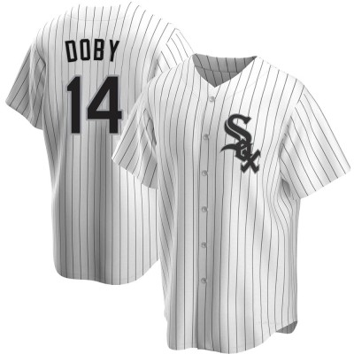 Men's Larry Doby Chicago White Sox Replica White Home Jersey