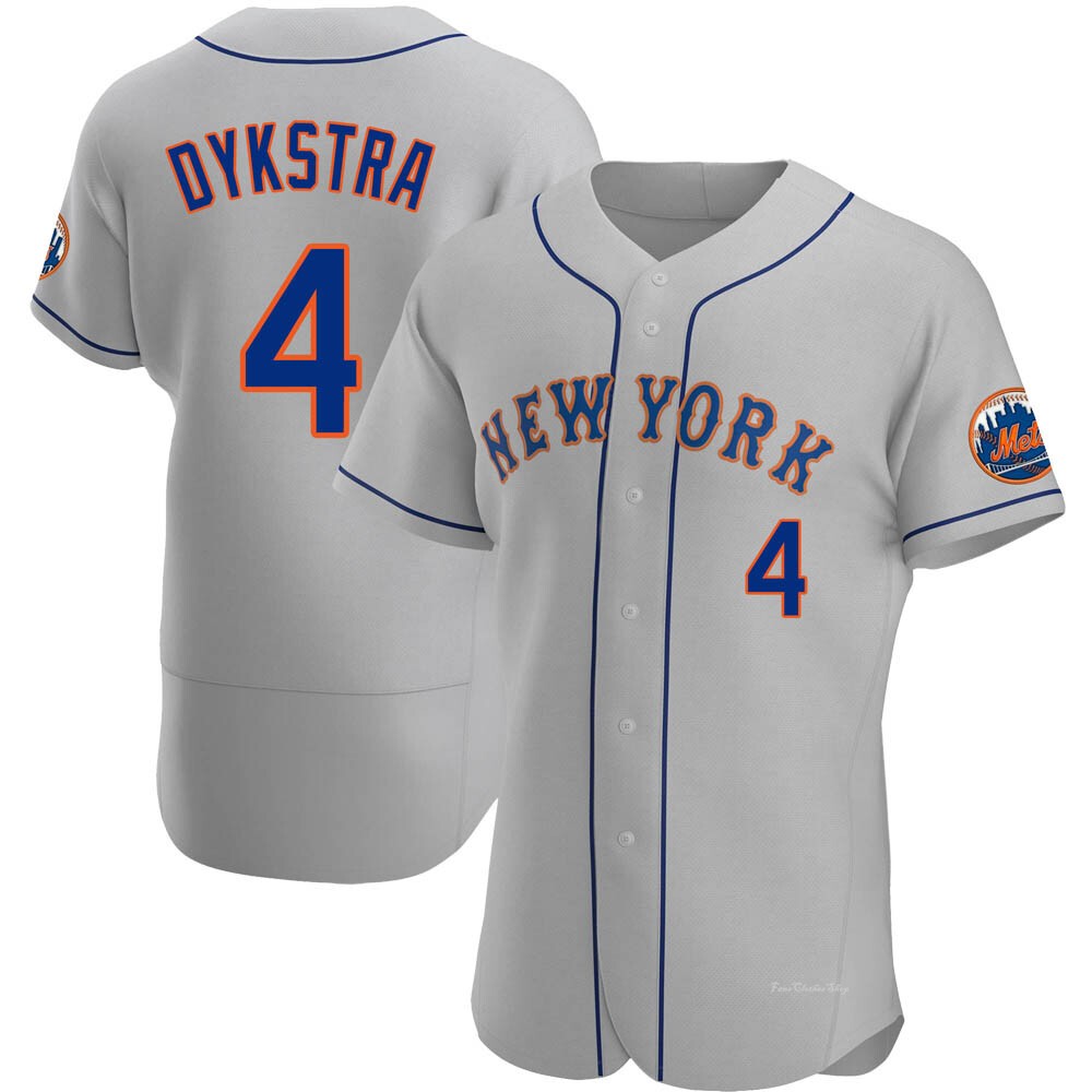 Men's Lenny Dykstra New York Mets Authentic Gray Road Jersey