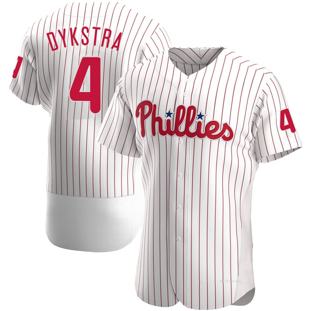 Men's Lenny Dykstra Philadelphia Phillies Authentic White Home Jersey