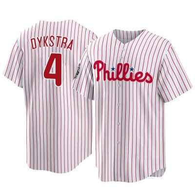 Men's Lenny Dykstra Philadelphia Phillies Replica White 2022 World Series Home Jersey