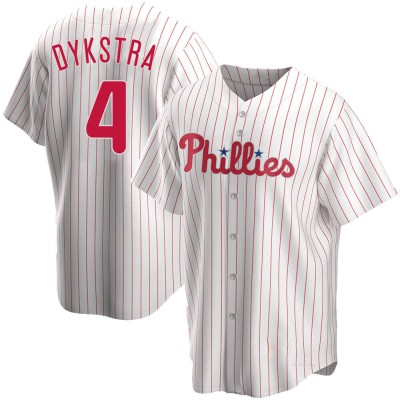 Men's Lenny Dykstra Philadelphia Phillies Replica White Home Jersey