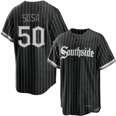 Men's Lenyn Sosa Chicago White Sox Replica Black 2021 City Connect Jersey