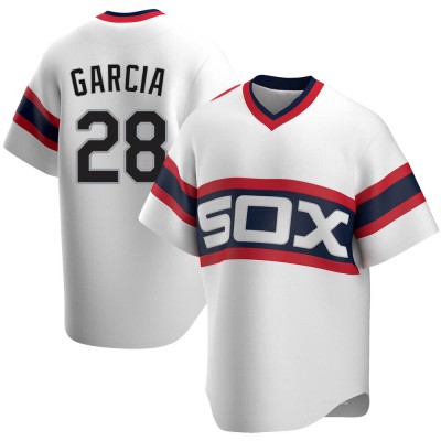 Men's Leury Garcia Chicago White Sox Replica White Cooperstown Collection Jersey
