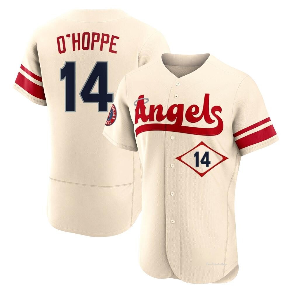Men's Logan O'Hoppe Los Angeles Angels Authentic Cream 2022 City Connect Jersey