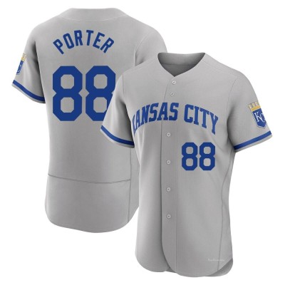 Men's Logan Porter Kansas City Royals Authentic Gray 2022 Road Jersey