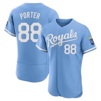 Men's Logan Porter Kansas City Royals Authentic Light Blue 2022 Alternate Jersey