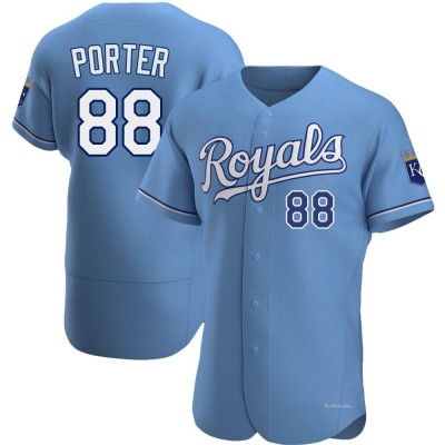 Men's Logan Porter Kansas City Royals Authentic Light Blue Alternate Jersey