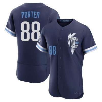 Men's Logan Porter Kansas City Royals Authentic Navy 2022 City Connect Jersey