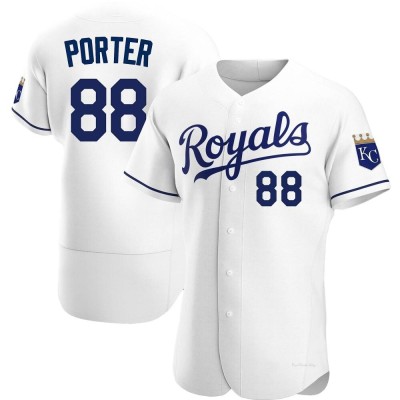 Men's Logan Porter Kansas City Royals Authentic White Home Jersey