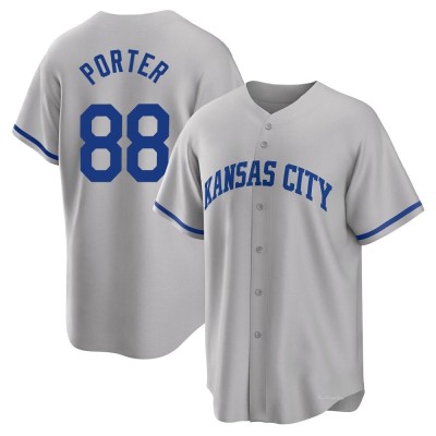 Men's Logan Porter Kansas City Royals Replica Gray 2022 Road Jersey