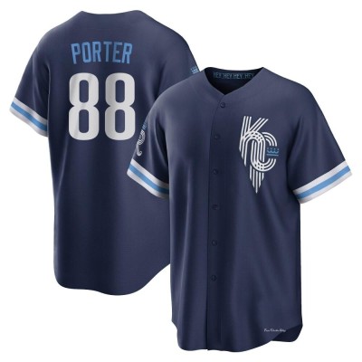 Men's Logan Porter Kansas City Royals Replica Navy 2022 City Connect Jersey