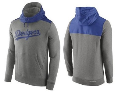 Men's Los Angeles Dodgers Gray Hybrid Hoodie
