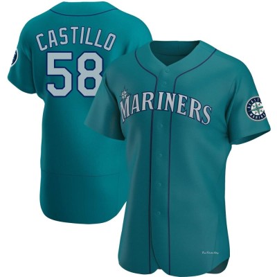 Men's Luis Castillo Seattle Mariners Authentic Aqua Alternate Jersey