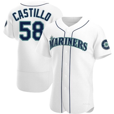 Men's Luis Castillo Seattle Mariners Authentic White Home Jersey