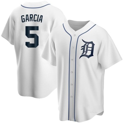 Men's Luis Garcia Detroit Tigers Replica White Home Jersey