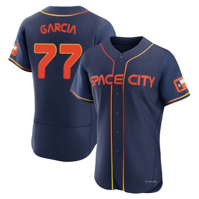 Men's Luis Garcia Houston Astros Authentic Navy 2022 City Connect Jersey