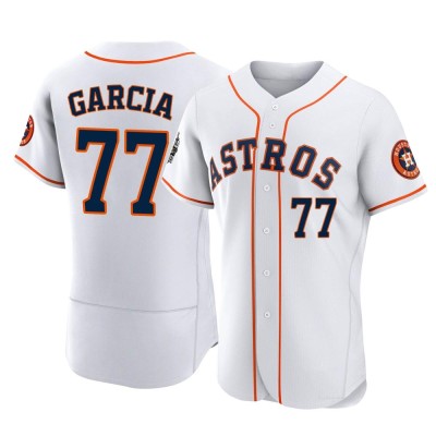 Men's Luis Garcia Houston Astros Authentic White 2022 World Series Home Jersey
