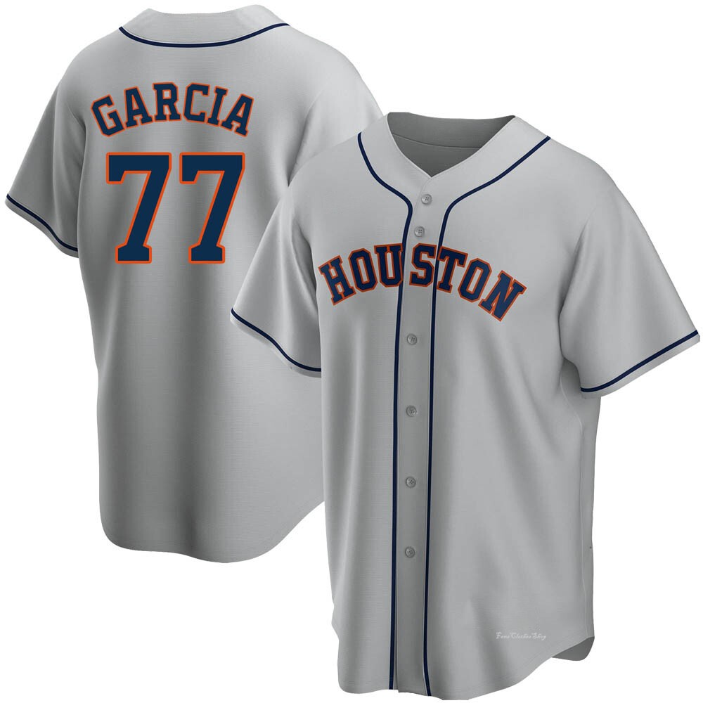 Men's Luis Garcia Houston Astros Replica Gray Road Jersey