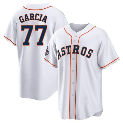Men's Luis Garcia Houston Astros Replica White 2022 World Series Champions Home Jersey