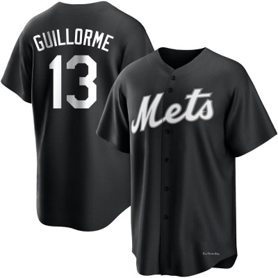 Men's Luis Guillorme New York Mets Replica Black/White Jersey