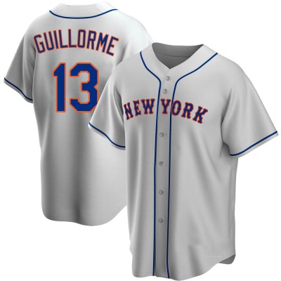 Men's Luis Guillorme New York Mets Replica Gray Road Jersey