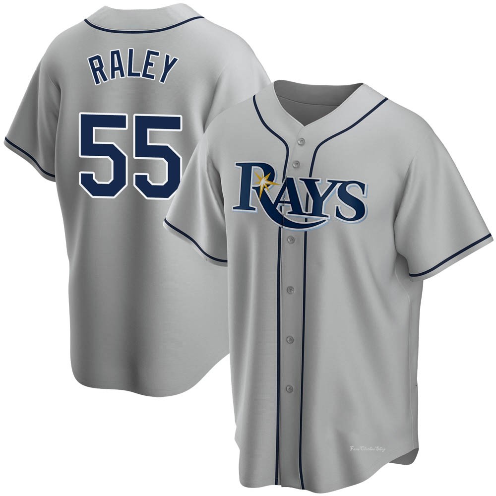Men's Luke Raley Tampa Bay Rays Replica Gray Road Jersey
