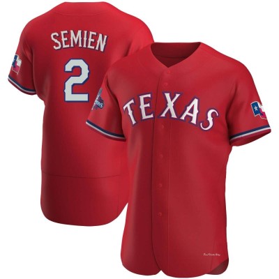 Men's Marcus Semien Texas Rangers Authentic Red Alternate 2023 World Series Champions Jersey