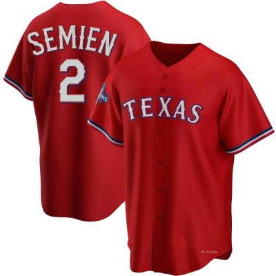Men's Marcus Semien Texas Rangers Replica Red Alternate 2023 World Series Champions Jersey