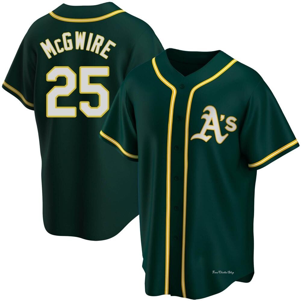 Men's Mark McGwire Oakland Athletics Replica Green Alternate Jersey