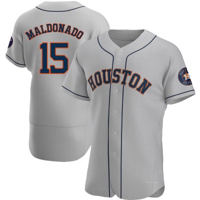 Men's Martin Maldonado Houston Astros Authentic Gray Road Jersey