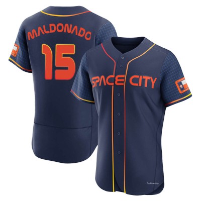 Men's Martin Maldonado Houston Astros Authentic Navy 2022 City Connect Jersey
