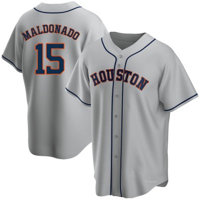 Men's Martin Maldonado Houston Astros Replica Gray Road Jersey