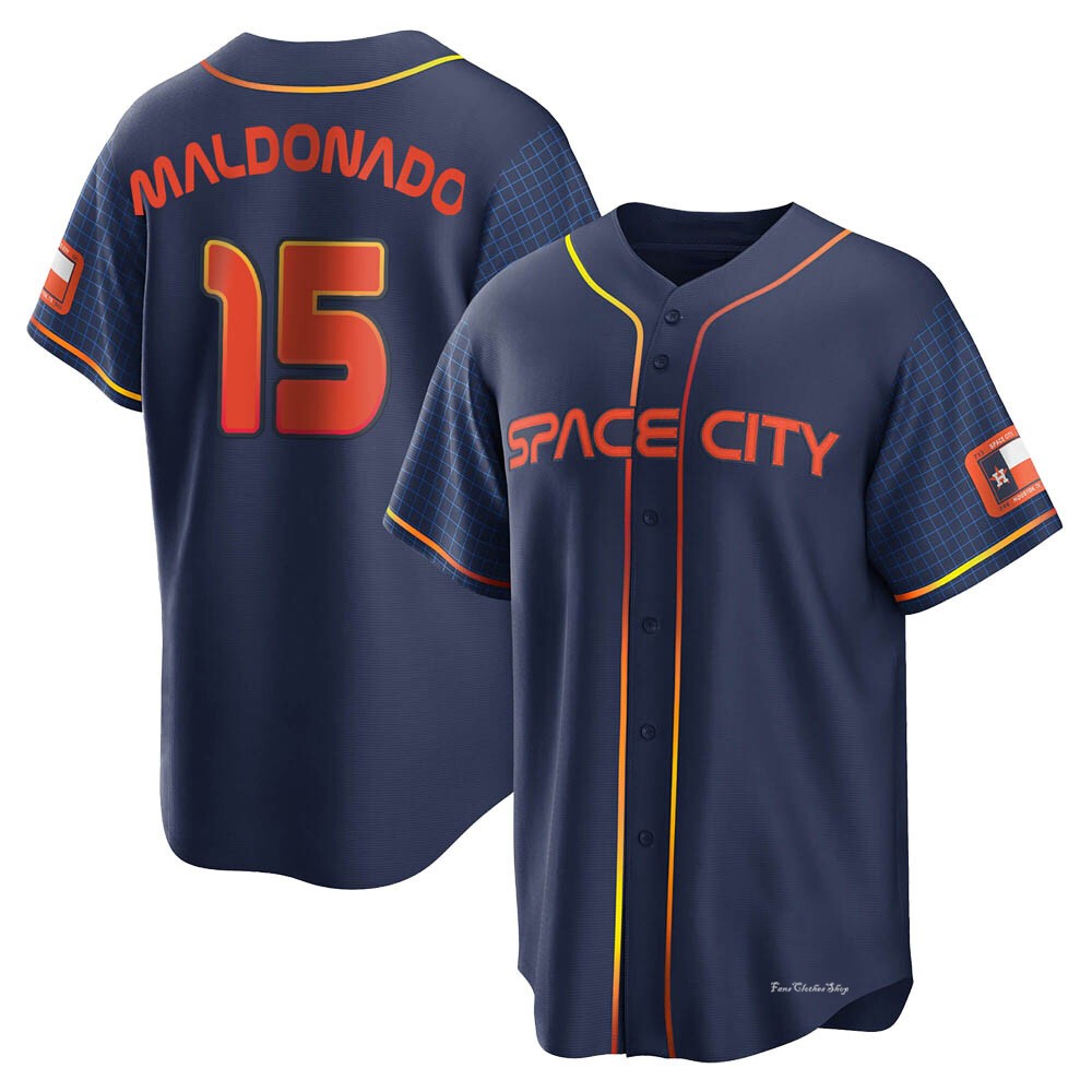 Men's Martin Maldonado Houston Astros Replica Navy 2022 City Connect Jersey