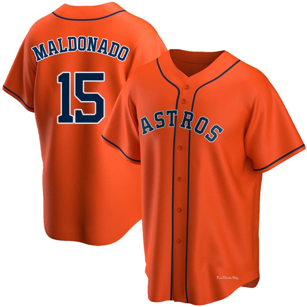 Men's Martin Maldonado Houston Astros Replica Orange Alternate Jersey