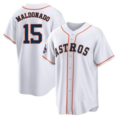 Men's Martin Maldonado Houston Astros Replica White 2022 World Series Champions Home Jersey