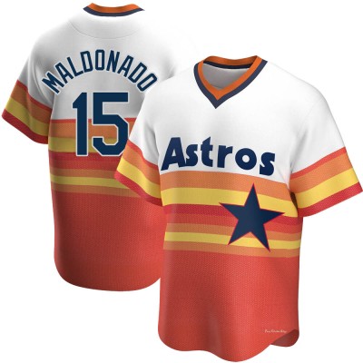 Men's Martin Maldonado Houston Astros Replica White Home Cooperstown Collection Jersey