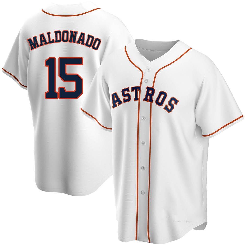 Men's Martin Maldonado Houston Astros Replica White Home Jersey