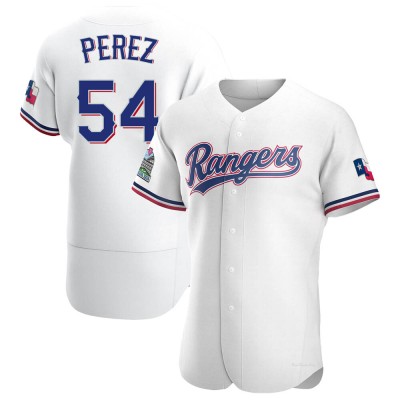 Men's Martin Perez Texas Rangers Authentic White Home Jersey
