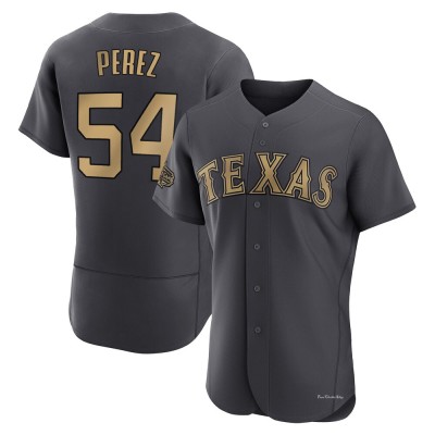 Men's Martin Perez Texas Rangers Game Charcoal Authentic 2022 All-Star Jersey